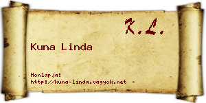Kuna Linda névjegykártya